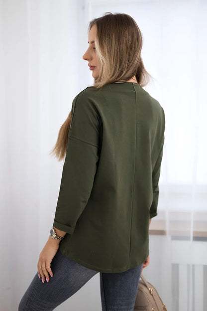 Blúzka s grafikou American Girl khaki S/M - L/XL S/M