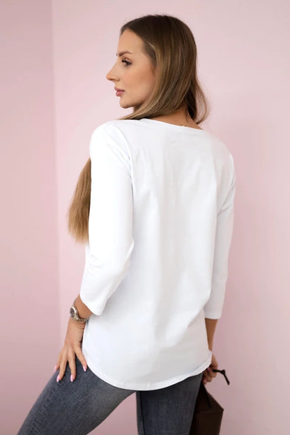 Blúzka s potlačou Summer Girl biela univerzálne
