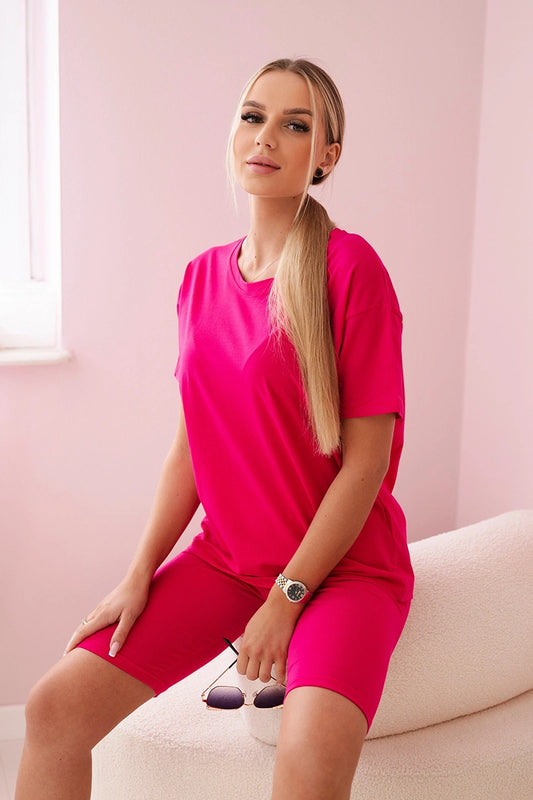 Súprava top+legíny fuchsie univerzálne