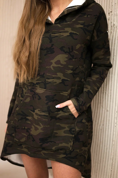 Camo šaty khaki+zelená univerzálne