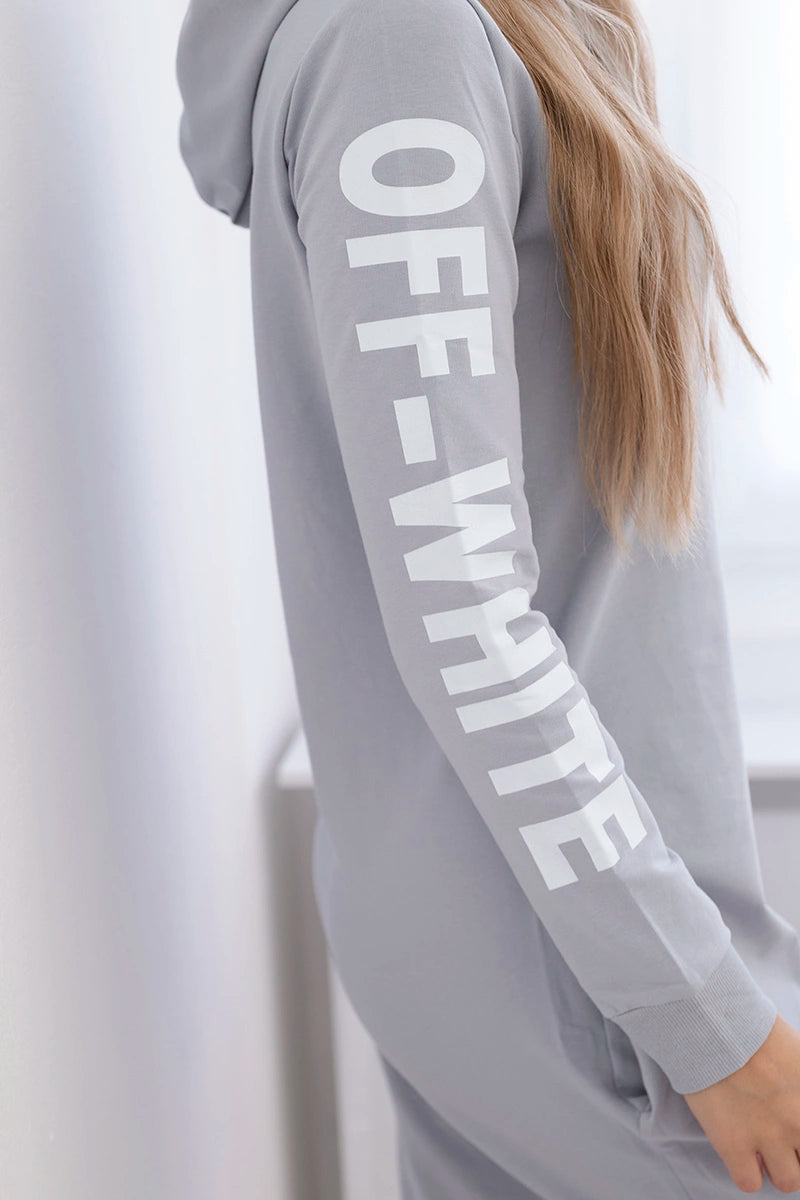 Šaty Off White šedá univerzálne