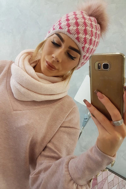Súprava dámska K155 prášková ružová univerzálne