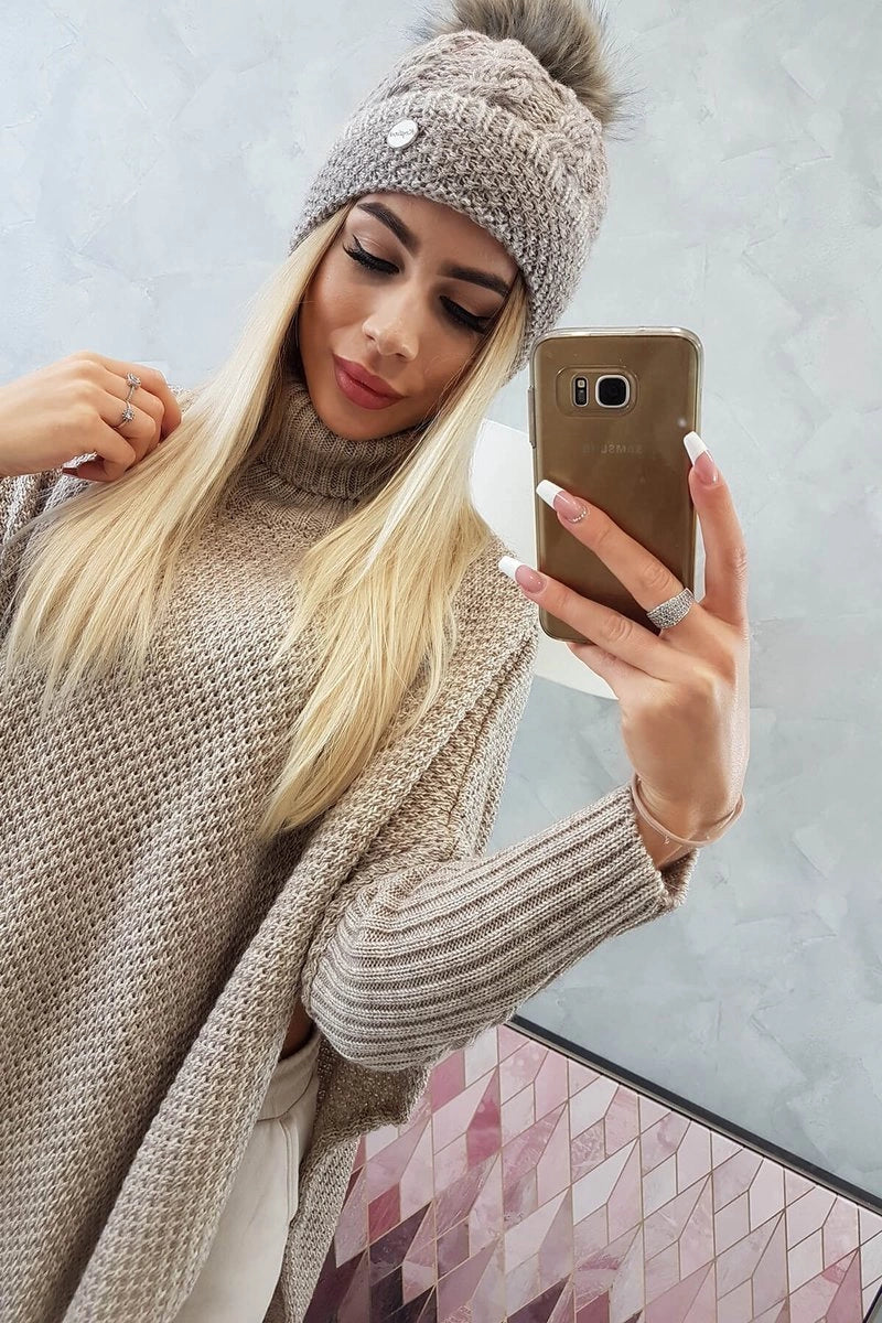 Čapica K161 tmavo béžová univerzálne