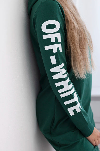 Šaty Off White tmavozelený univerzálne
