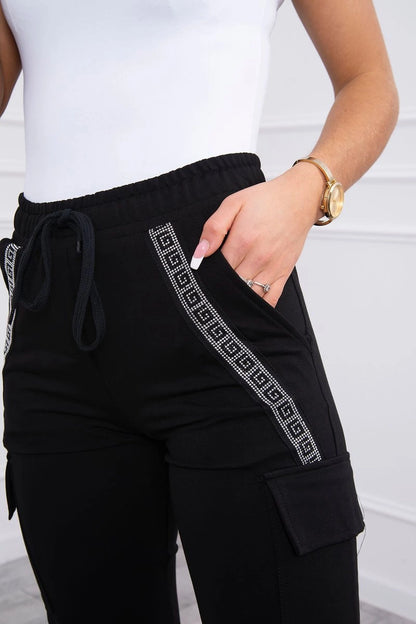 Bavlnené nákladné nohavice čierna 4XL-5XL-6XL
