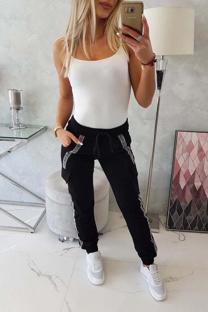 Bavlnené nákladné nohavice čierna XL-2XL-3XL
