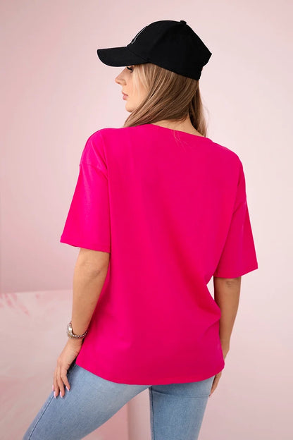 Blúzka s potlačou Magic fuchsia univerzálne