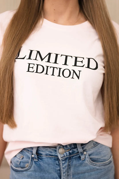 Blúzka Limited edition púdrovo ružová+čierna univerzálne
