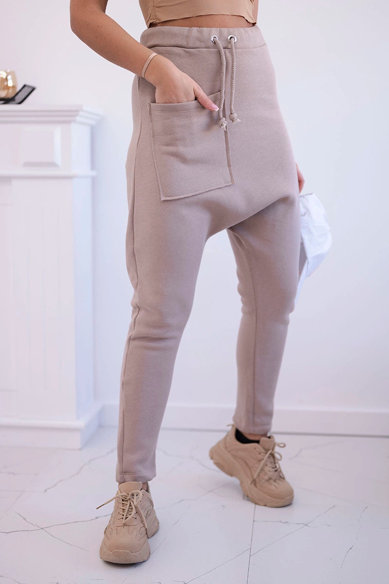 Súprava s nohavičkami Baggy tmavo béžová univerzálne