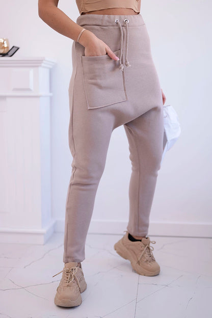Súprava s nohavičkami Baggy tmavo béžová univerzálne