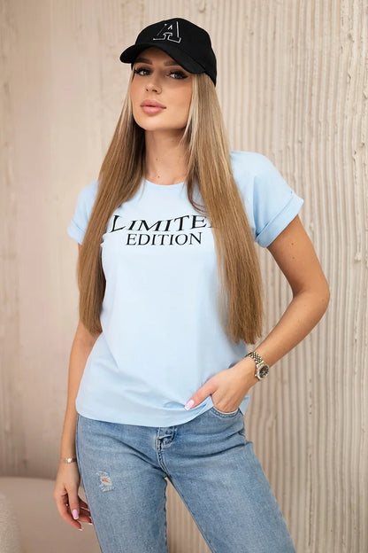 Blúzka Limited edition modrá+čierna univerzálne