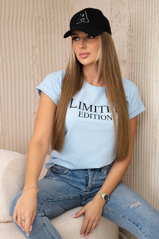 Blúzka Limited edition modrá+čierna univerzálne