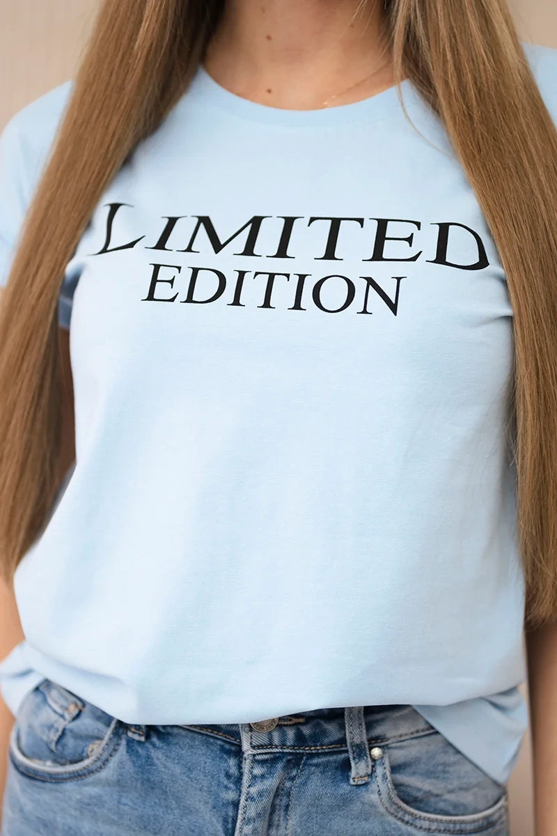 Blúzka Limited edition modrá+čierna univerzálne
