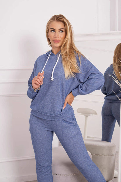 Športová súprava s kapucňou denim univerzálne
