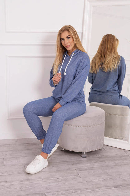 Športová súprava s kapucňou denim univerzálne