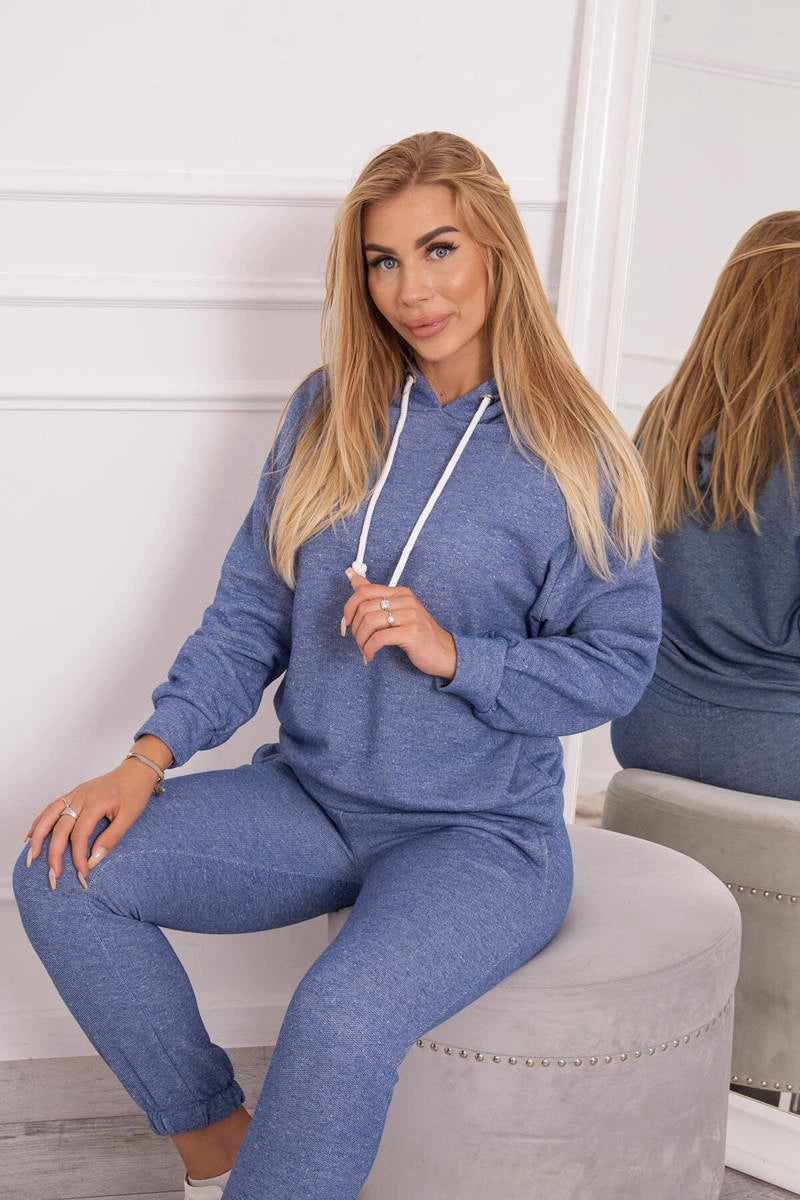 Športová súprava s kapucňou denim univerzálne
