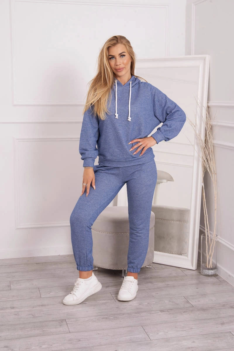 Športová súprava s kapucňou denim univerzálne