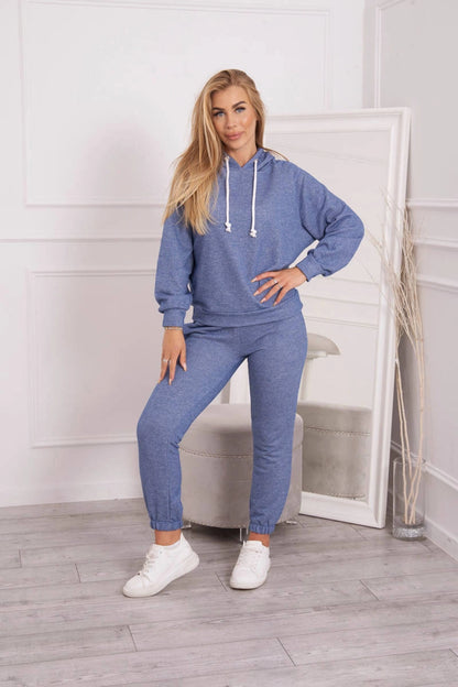 Športová súprava s kapucňou denim univerzálne