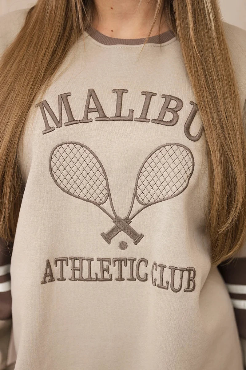 Zateplená mikina Malibu tmavo béžová + mocca univerzálne