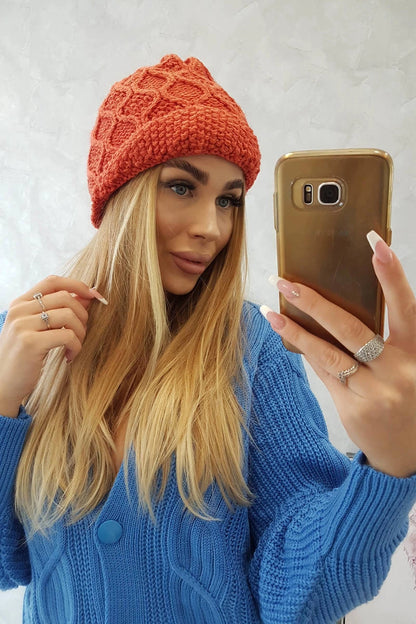 Čapica с fleece Roma Bis K235 oranžová univerzálne