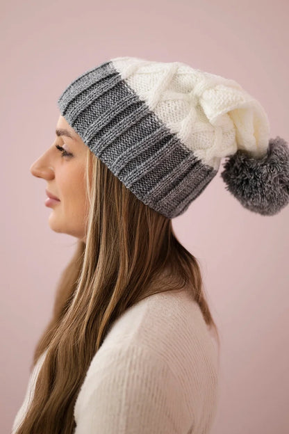 Čapica с fleece Milano K203 ecru+sivá univerzálne