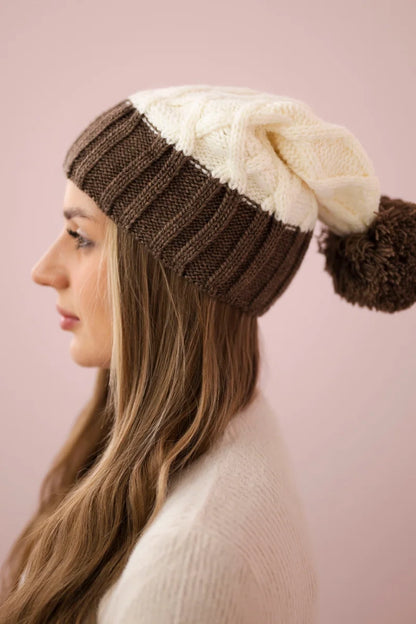 Čapica с fleece Milano K203 ecru+mocca univerzálne
