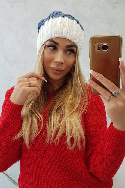 Čapica с fleece Milano K203 džínsy+ecru univerzálne