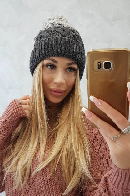 Čapica s fleece Ilona K218 grafit+sivá univerzálne