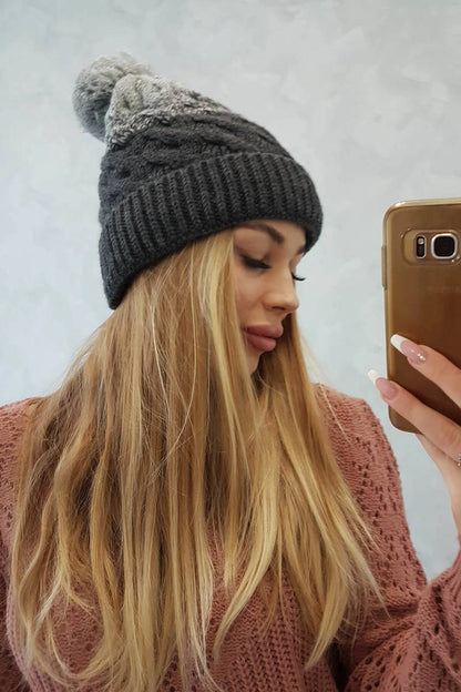 Čapica s fleece Ilona K218 grafit+sivá univerzálne