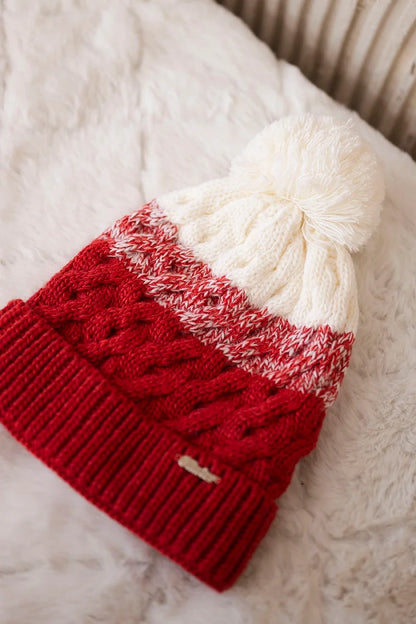 Čapica s fleece Ilona K218 malina+ecru univerzálne