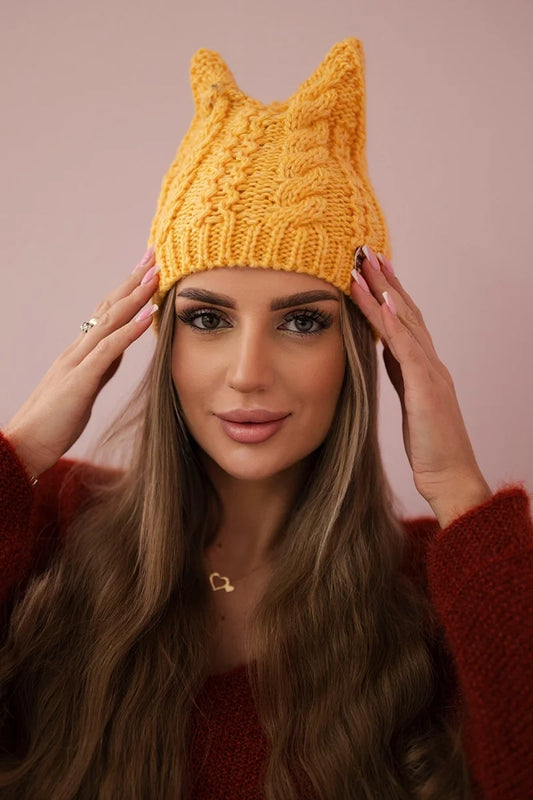 Čapica s fleece Rabbid K237 horčica univerzálne