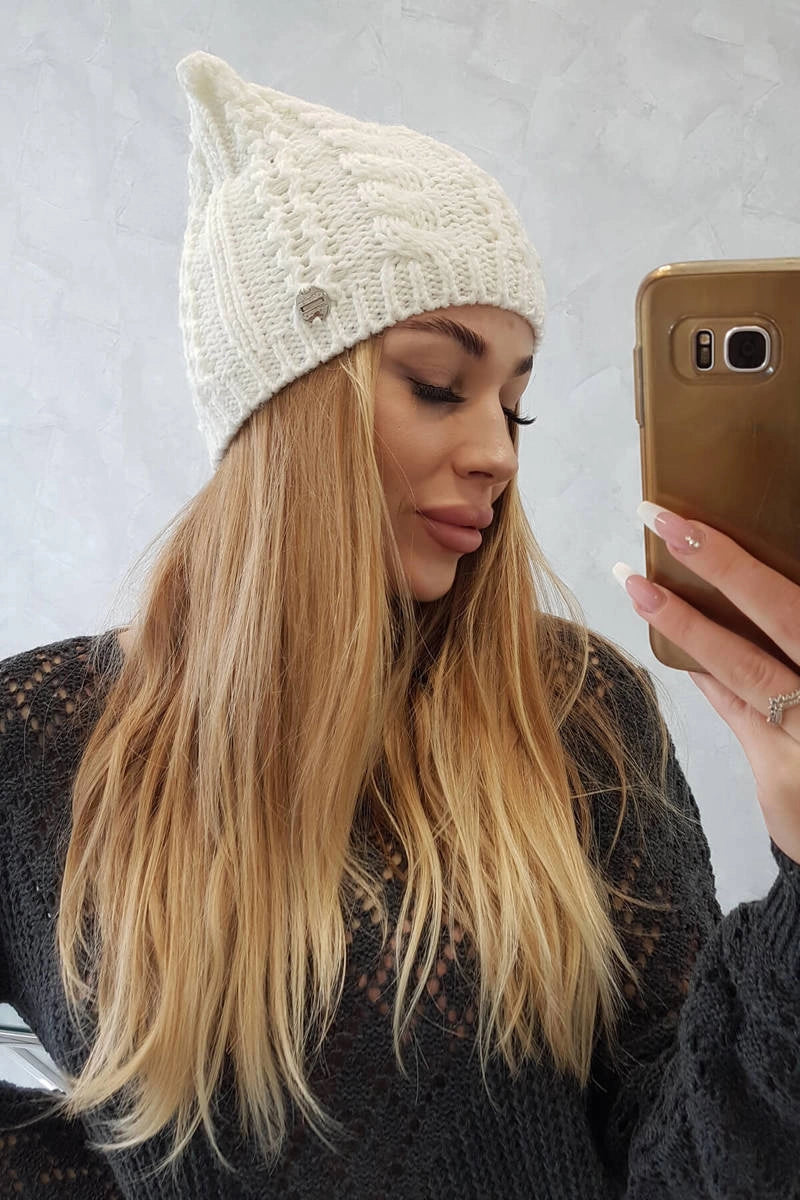 Čapica s fleece Rabbid K237 ecru univerzálne