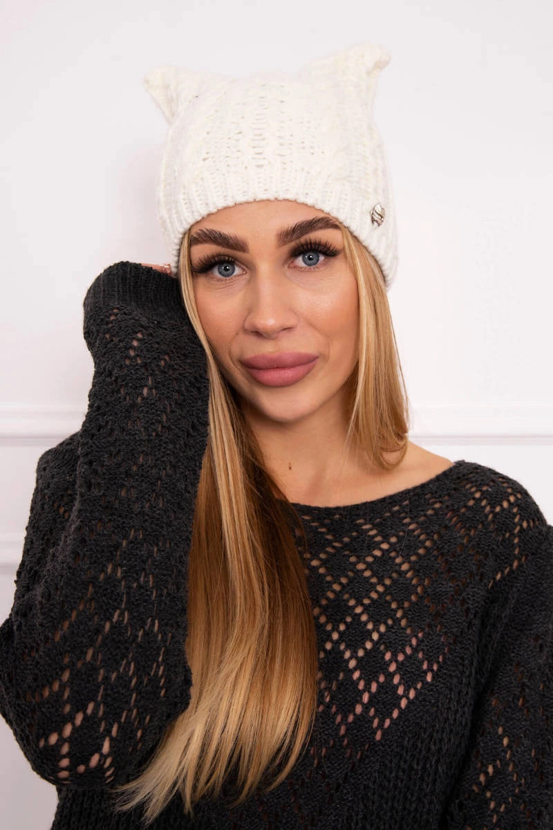 Čapica s fleece Rabbid K237 ecru univerzálne