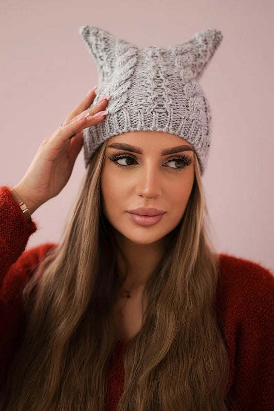 Čapica s fleece Rabbid K237 svetlo šedá univerzálne