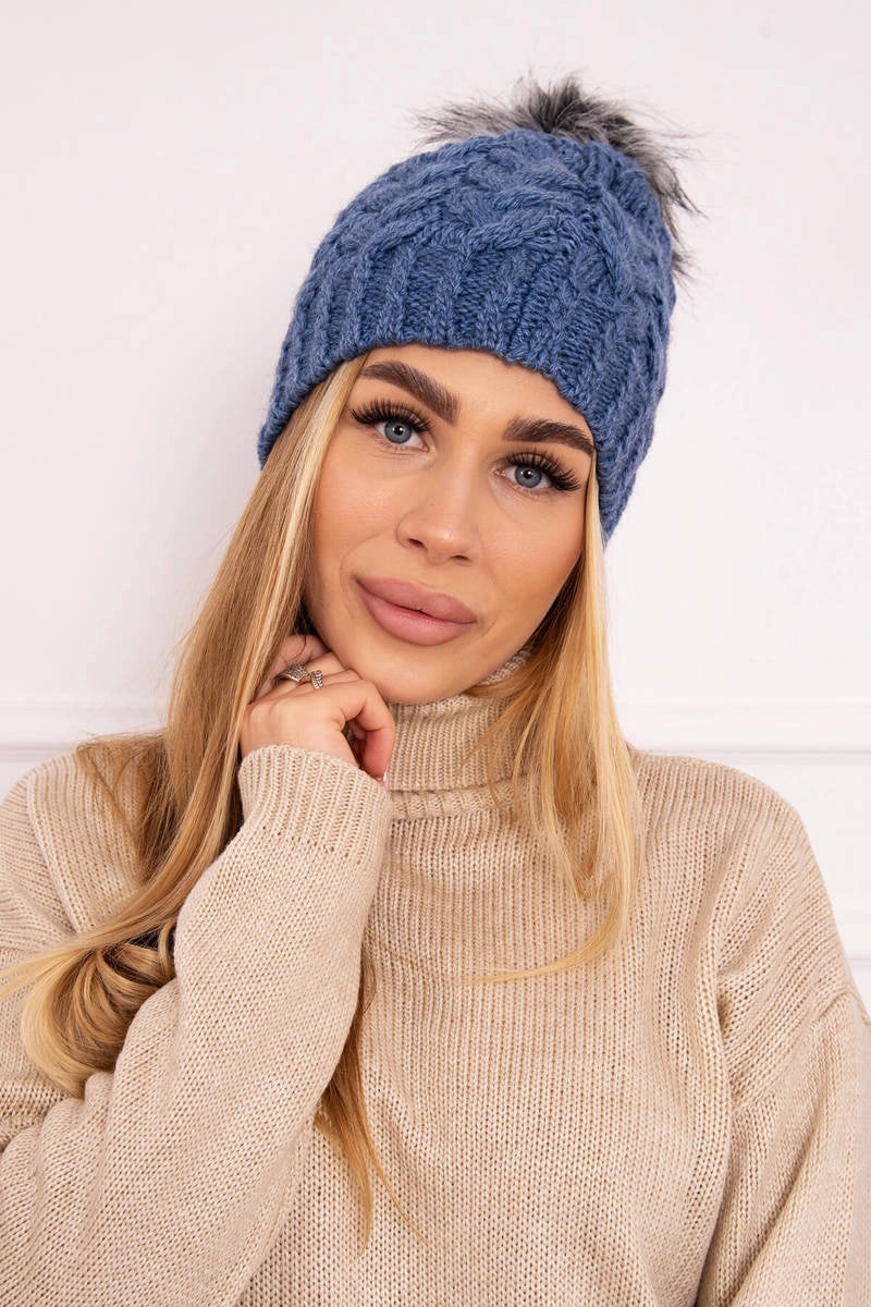 Čapica s fleece Daria K217 džínsy univerzálne