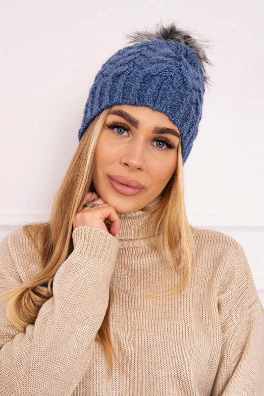 Čapica s fleece Daria K217 džínsy univerzálne