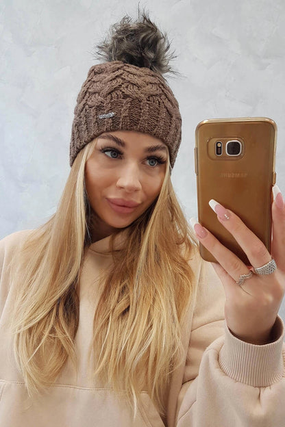 Čapica s fleece Daria K217 cappuccino univerzálne