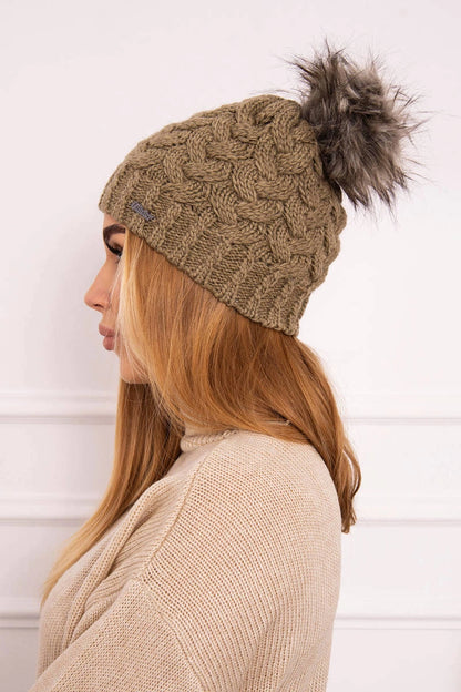 Čapica s fleece Daria K217 svetlá khaki univerzálne