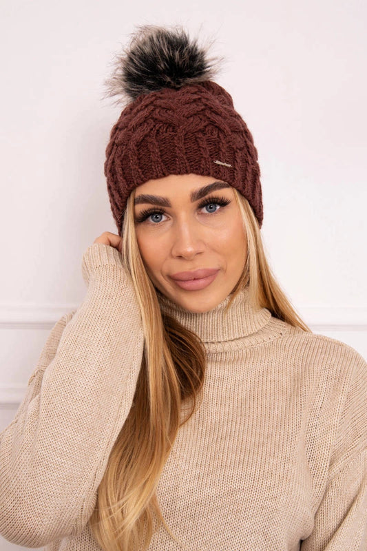 Čapica s fleece Daria K217 hnedá univerzálne