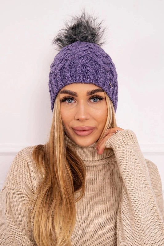 Čapica s fleece Daria K217 fialový univerzálne