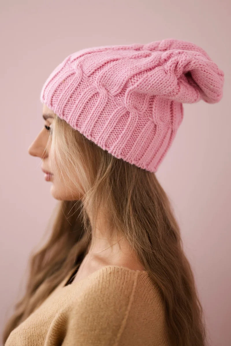 Čapica s fleece Iwona K221 ružová univerzálne