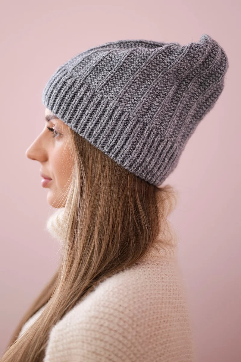 Čapica s fleece Anna K238 tmavošedý univerzálne