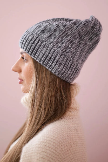 Čapica s fleece Anna K238 tmavošedý univerzálne