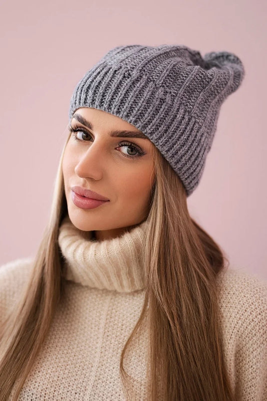 Čapica s fleece Anna K238 tmavošedý univerzálne