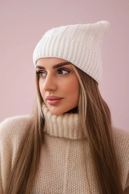 Čapica s fleece Anna K238 ecru univerzálne