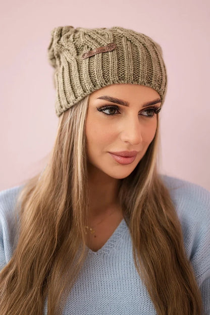 Čapica s fleece Paulina K227 khaki univerzálne