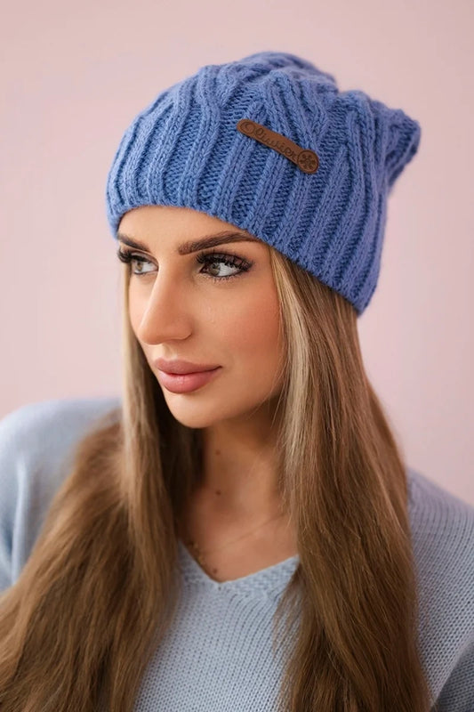 Čapica s fleece Paulina K227 svetlé džínsy univerzálne