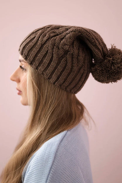 Čapica s fleece Paulina K227 mocca univerzálne