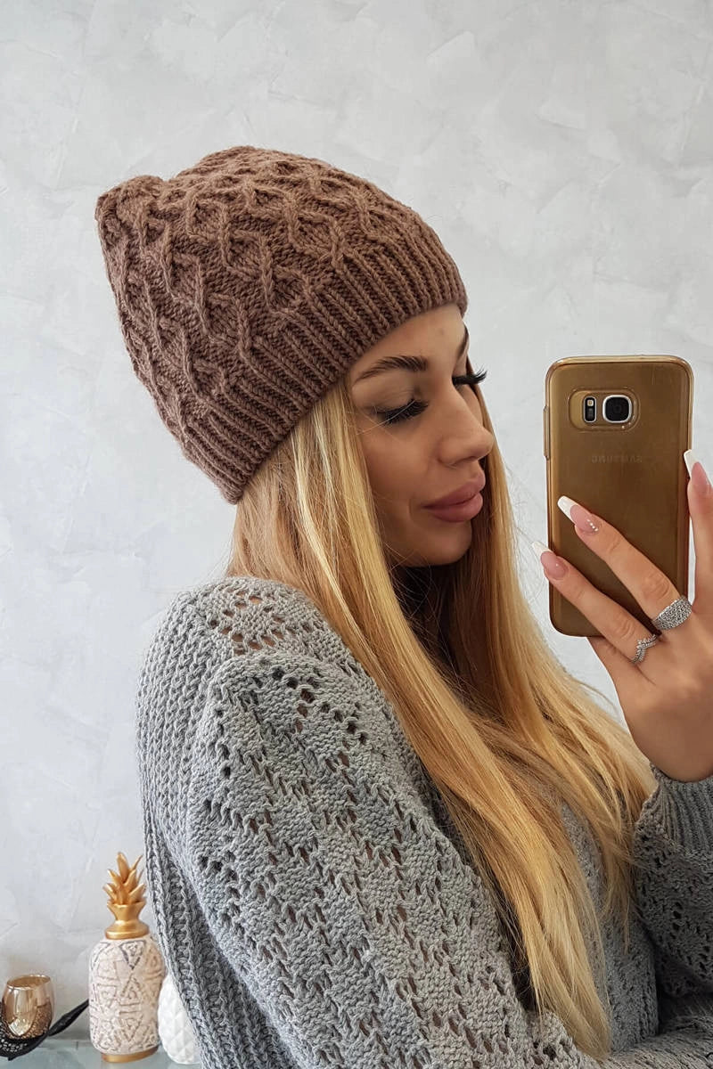 Čapica s fleece Roma K224 mocca univerzálne