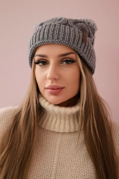 Čapica s fleece Alice K248 sivá+biely univerzálne